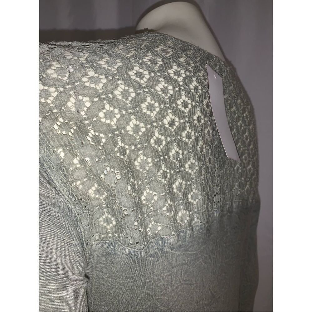 NWT VENUS IMPORTS EMBROIDERED‎ SAGE GREEN RAYON DRESS S/M - Picture 8 of 10